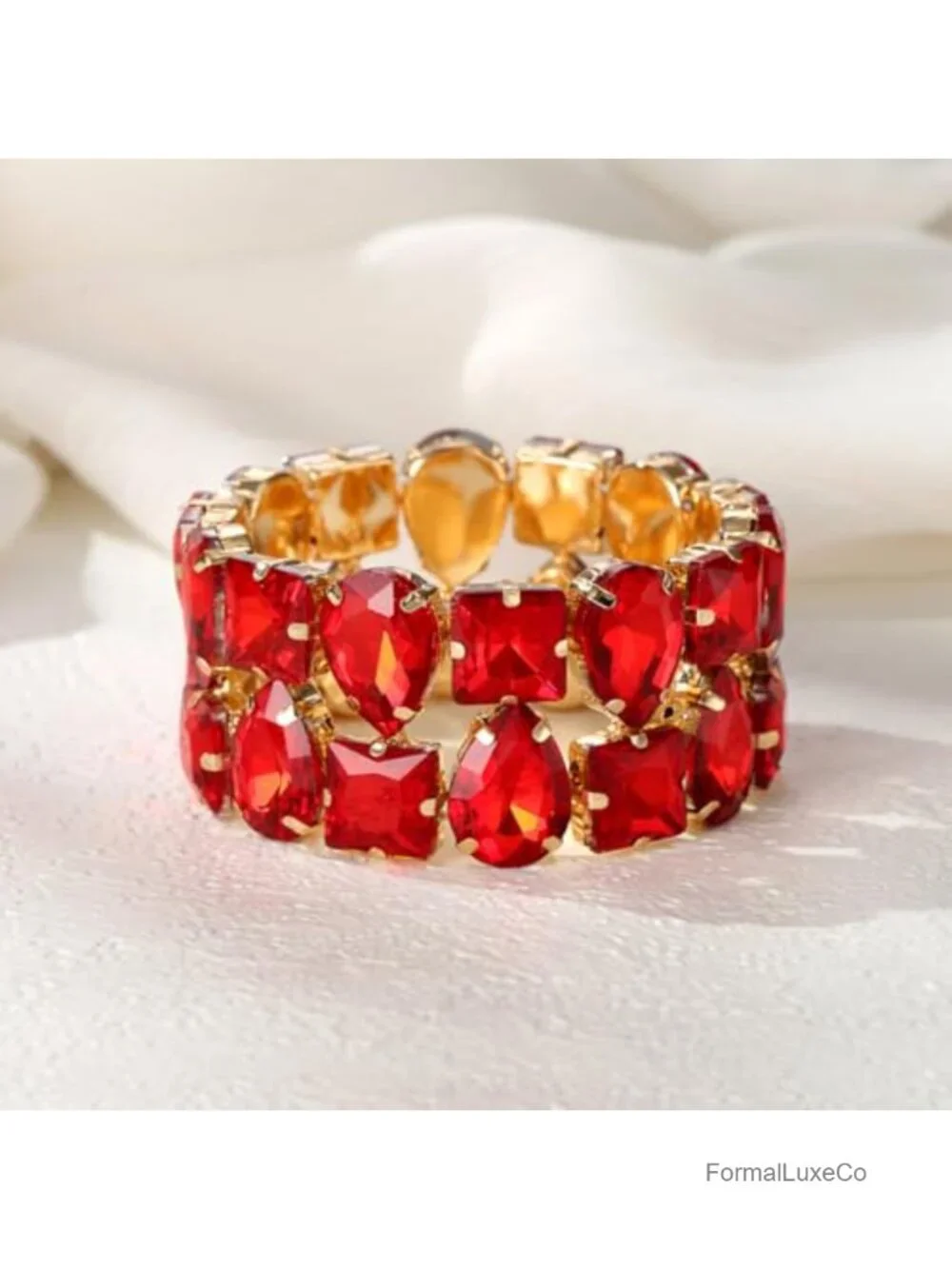 Marquise Rhinestone Stretch Bracelet Bridal Wedding Party Accessory
